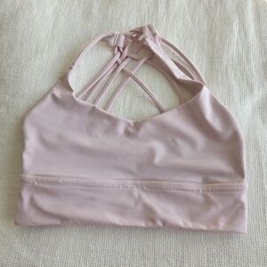 lululemon athletica blush pink strappy sports bra